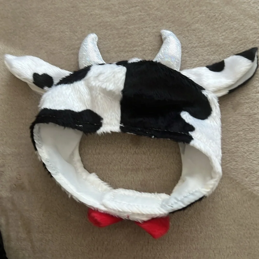EUC Halloween Cat/Small Dog Witch Hat,Shark and Cow Costume Hats Set of 3